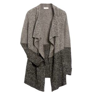 RD Style Two-Tone Gray Drape Cardigan